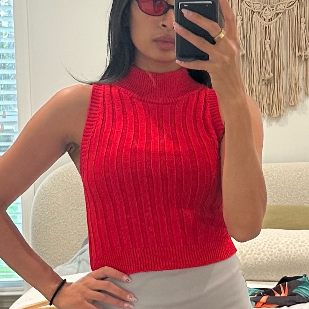 REVOLVE Red Sleeveless Sweater
